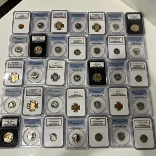 ?? コイン 20 枚セット - PCGS NGC グレード エステートクラッド シルバー ゴールド + PCGS ボックス無料?