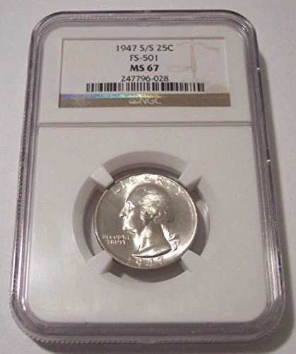 1947年 S/S ワシントン クォーター RPM バラエティ FS-501 MS67 NGC