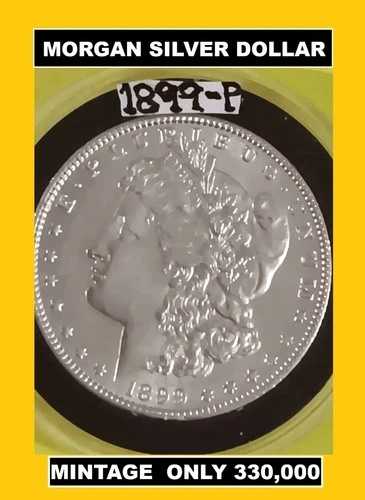 ?? 1899 P モーガン シルバー ドル レア (発行枚数 330,000 枚) 良好 | AU