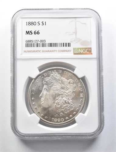 1880-S モルガン銀貨 MS66 NGC *0983