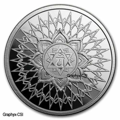 2019 5オンス プルーフ チャクラ シリーズ #4 - ハートチャクラ - 非常に希少 - COA # 32 - SSG