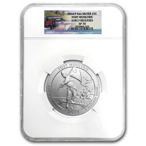 2016-P 5オンス シルバー ATB フォート・ムルトリー SP-70 NGC (ER,FR)