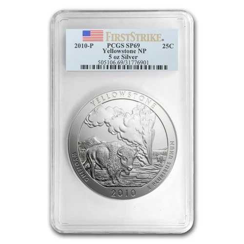 2010-P 5オンス シルバー ATB イエローストーン SP-69 PCGS (FirstStrike?)
