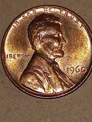1960 年リンカーン ペニー、ミントマークなし - 素晴らしい状態 - レッド!