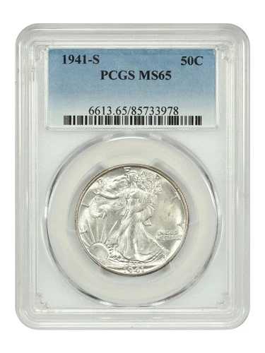 1941-S 50C PCGS MS65 - ウォーキング・リバティ・ハーフダラー