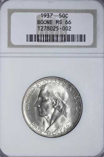 GEM BU 1937 ダニエル・ブーン ハーフダラー NGC MS66 ZTNCK
