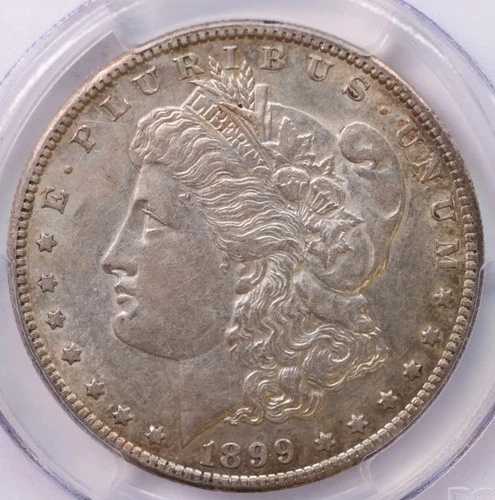 1899-S モルガン銀貨、PCGS 認定 AU-53、店舗番号 GM004