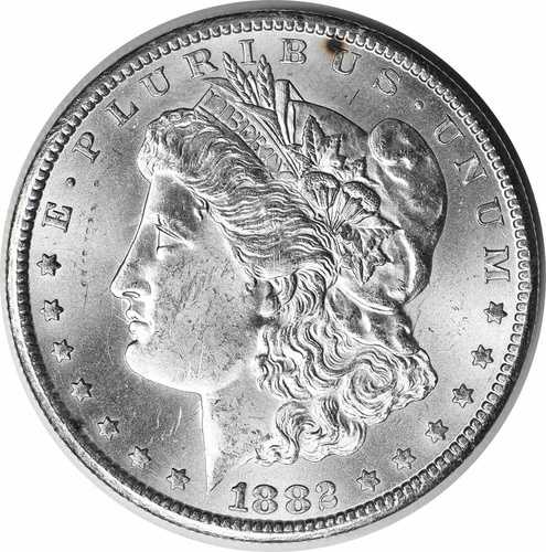 1882-CC モルガン銀貨 BU 未認定 #1249