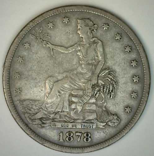 1878年 S 米国銀貿易ドル 1ドル硬貨 非常に良好な流通品 サンフランシスコ造幣局 VF