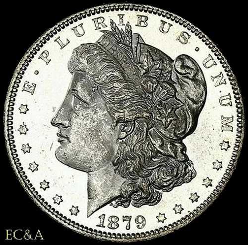 1879年モルガン銀貨、プルーフ状ソリッドジェム（M272）