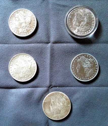 AUからChoice BU Peace/Morgan Dollars、日付/ミントは説明の通り
