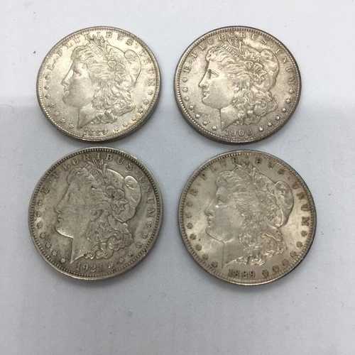 1889年 1889年 1900年 1921年 オーストラリア モルガン シルバードル 1ドル硬貨 4枚セット