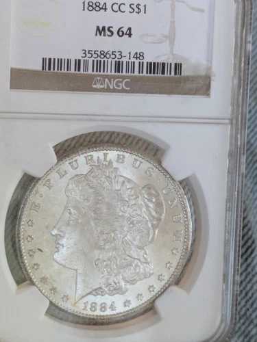 1884-CC モルガン・ダラー、NGC MS64 (コード 666)