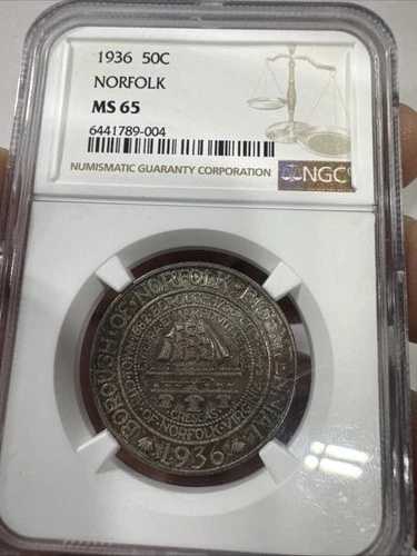 1936年 50セント ノーフォーク記念ハーフドル PCGS MS-65｜WORLD RESOURCE【QUEEN店】