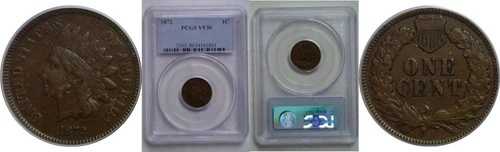 1872年 1セント インディアンヘッド セント PCGS VF-30