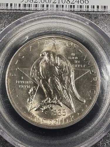 1935年 P テキサス記念銀貨 ハーフドル PCGS MS66 50セント コイン BU 未流通