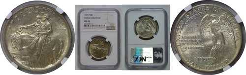 1925年 50セント ストーンマウンテン記念ハーフドル - NGC MS-66