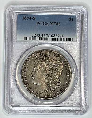 1894-S モーガン シルバー ダラー $1 PCGS XF45 ~ 素晴らしいオリジナル コイン ~ 日付が不明です!