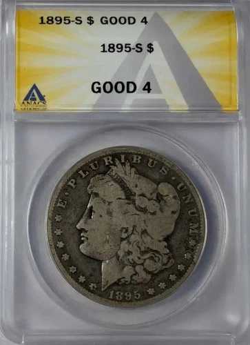 1895 S モルガン銀貨 ANACS G-4