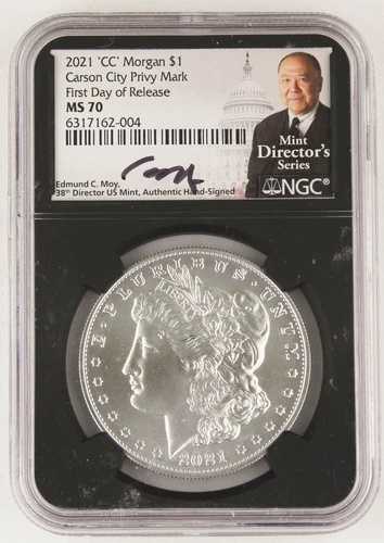 モルガン 2021 CC $1 シルバー ダラー カーソンシティ NGC MS70 発売初日 Moy
