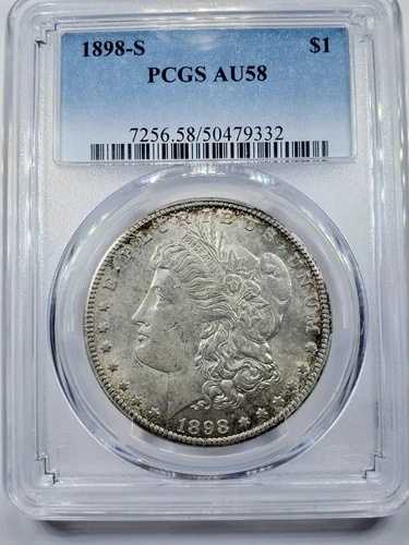 1898-S モーガン シルバードル PCGS AU58 エブリマンセット