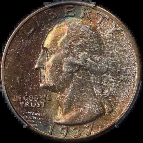 1937-P ワシントン クォーター PCGS MS67 素晴らしい外観 強い刻印｜WORLD RESOURCE【QUEEN店】