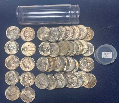 1950-Dジェファーソン・ニッケル、40枚セット。ブリリアントな未使用品。キーデート付き！｜WORLD RESOURCE【QUEEN店】