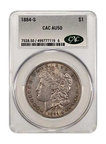 1884-S モルガン・ダラー CAC AU50｜WORLD RESOURCE【QUEEN店】 104,665円