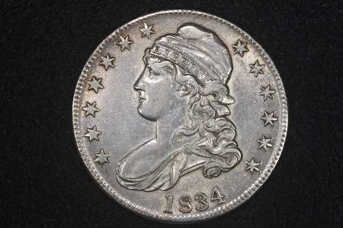 1834年製キャップドバストハーフダラー、O-105 R1 Choice AU｜WORLD RESOURCE【QUEEN店】