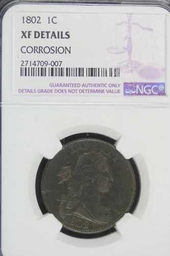 1802年 - NGC XF 詳細（腐食）ドレープバストラージセント!! #B17811｜WORLD RESOURCE【QUEEN店】