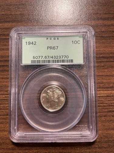 1942-P マーキュリー シルバー ダイム 10セント PCGS プルーフ 67 PR 67 PF 67 オールドグリーンホルダー 希少｜WORLD RESOURCE【QUEEN店】