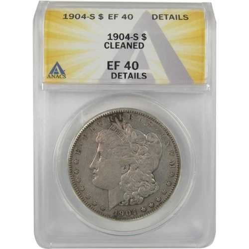 1904年 S モルガン・ダラー EF 40 詳細 ANACS シルバー 1ドルコイン SKU:I21183｜WORLD RESOURCE【QUEEN店】