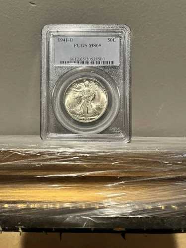 1941-D ウォーキング・リバティ・シルバー・ハーフドル、PCGS MS-65、ジェムBUコイン｜WORLD RESOURCE【QUEEN店】