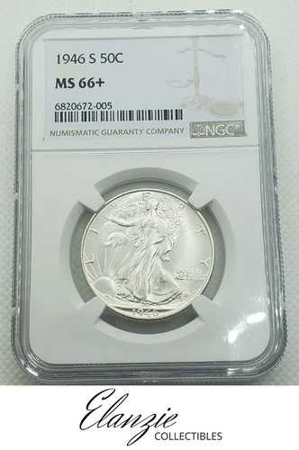 1946-S ウォーキング・リバティ ハーフドルコイン NGC MS66+｜WORLD RESOURCE【QUEEN店】