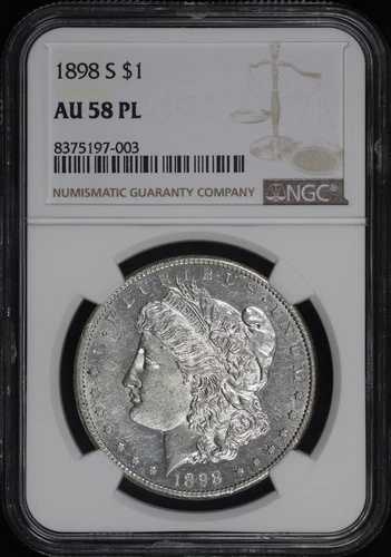 1898-S モルガン・ダラー NGC AU-58 PL