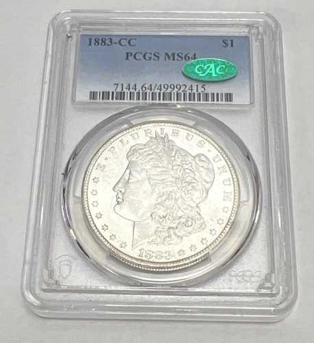 1883-CC モルガンシルバー $ PCGS MS-64 CAC