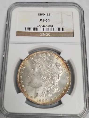 1899年 P モルガン銀貨 PCGS MS64 トーニング AA328