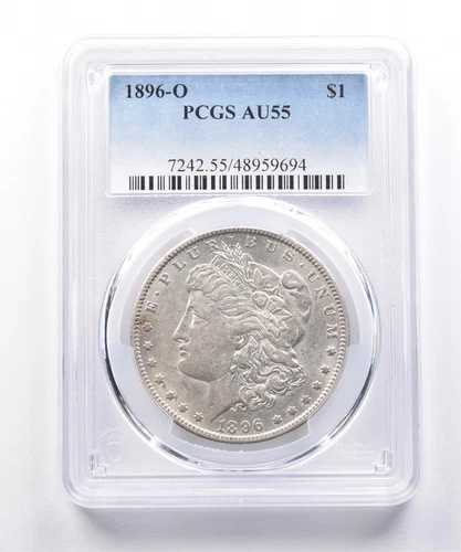 1896-O モルガン銀貨 AU55 PCGS *7480