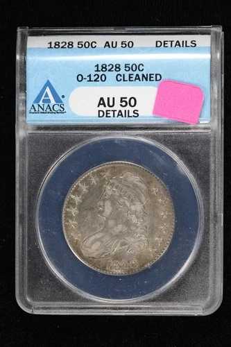 1828年製 胸像ハーフドル ANACS AU 50 詳細クリーニング済み O-120 3Q59