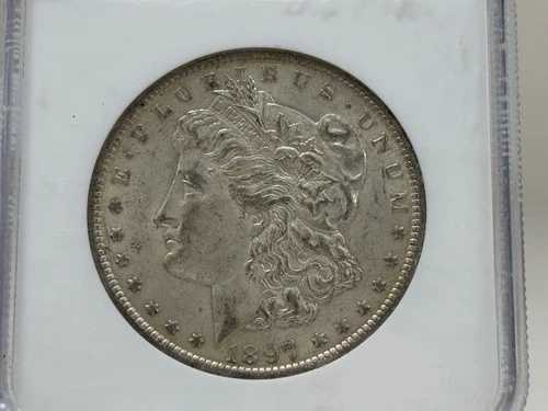 1897 O アメリカ合衆国 モルガン銀貨、NGC AU58 #553683-020