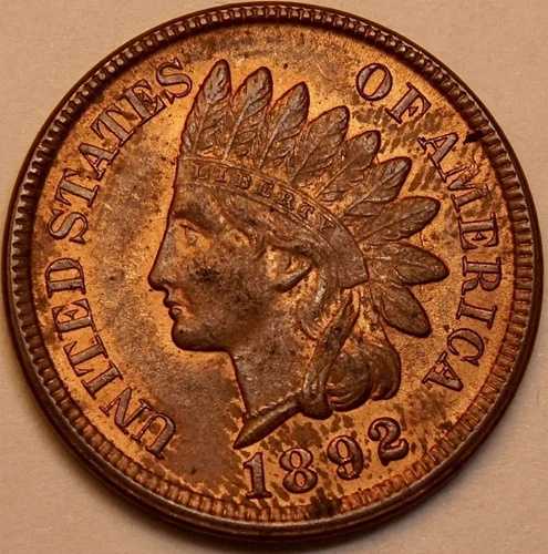 1892年インディアンヘッドペニーセント RB UNC MS+++++ 105,875円