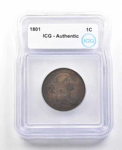 1801年 ドレープバスト ラージセント 本物 ICG *3612