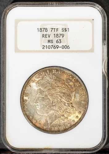 1878年 7TF 79ドル銀モルガンドルの裏面 MS 63 NGC # 210769-006 + ボーナス