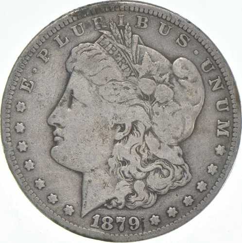 VG/F 1879-CC モルガン銀貨（1枚）