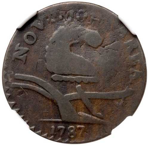 1787 M 56-n R-1 NGC G 6 キャメルヘッド ニュージャージー植民地銅貨