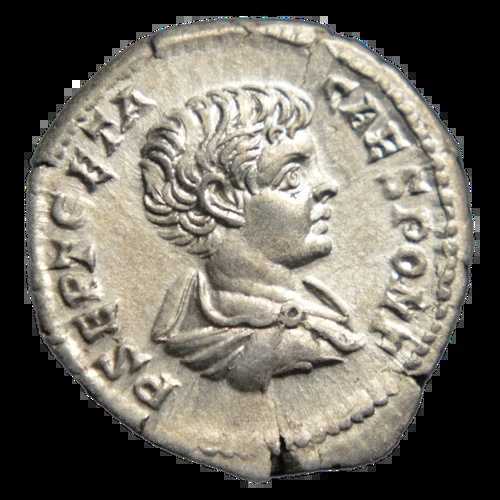 ゲタ 209-11AD AE デナリウス ローマ銀貨