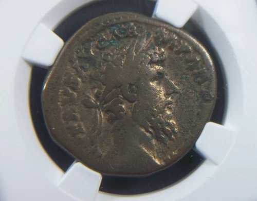 ローマ皇帝ルシウス ヴェルス セステルティウス、西暦 161 ～ 169 年 NGC Fine 6002