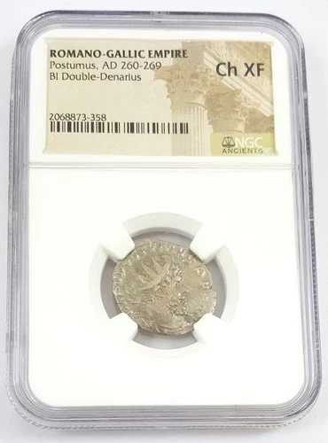 ポストゥムス ローマ アントニニアヌス銀貨 (AD 260-269) NGC CH-XF グッズ