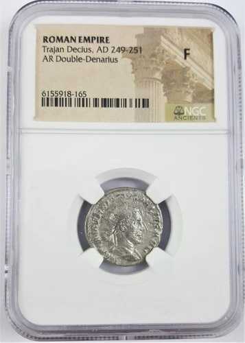 NGC F FINE トラヤヌス帝アントニニアヌス デキウス AD249-251 NGC アンシエンツ ダブルデナリウス