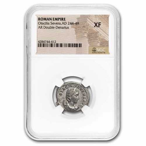 ローマ Dbl デナリウス オタシリア セベラ 244-49 AD XF NGC (ランダム コイン)